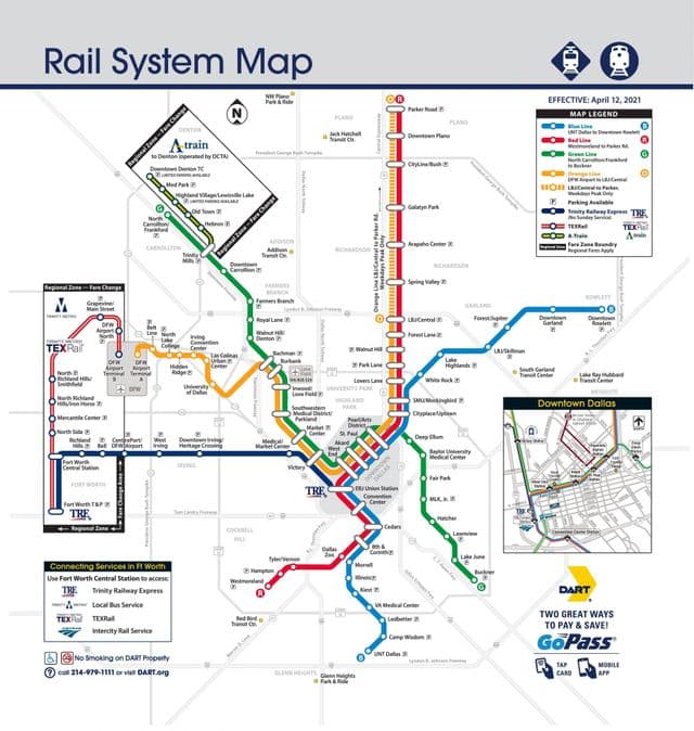 Plan du chemin de fer de Dallas
