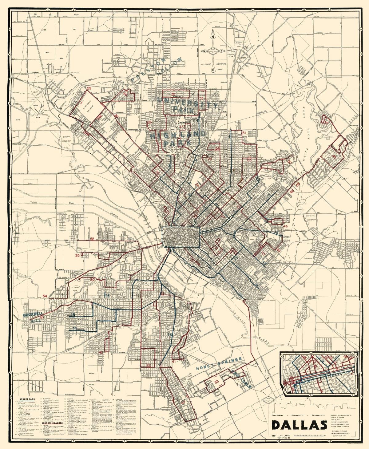 Plan historique de Dallas