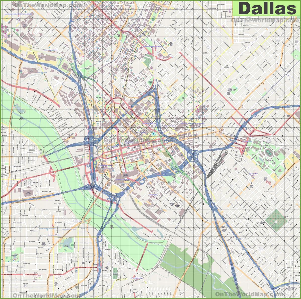 Plan des rues de Dallas